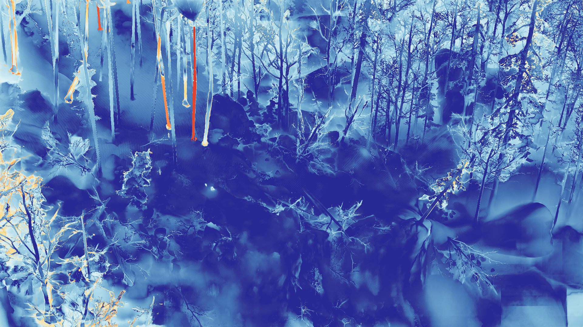 grayscale visualization of optical flow error