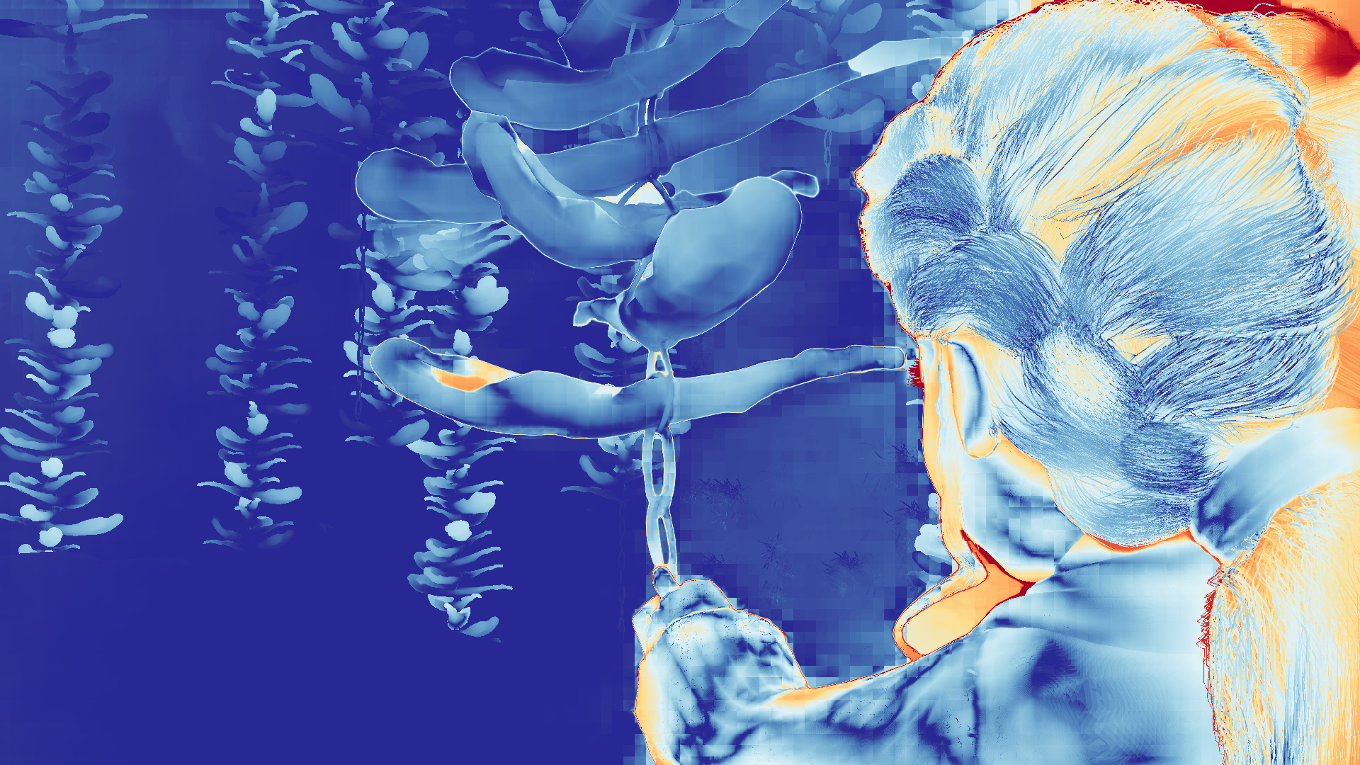 grayscale visualization of optical flow error