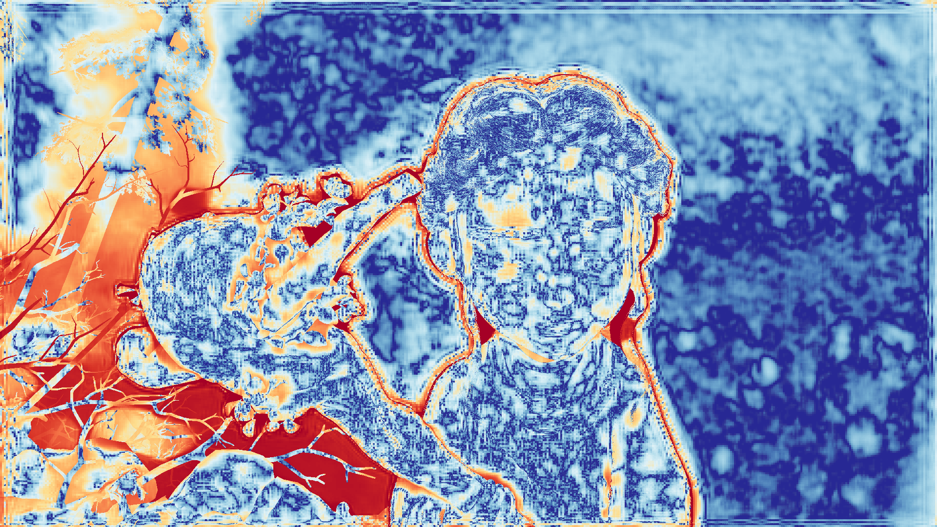 grayscale visualization of disparity 1 error