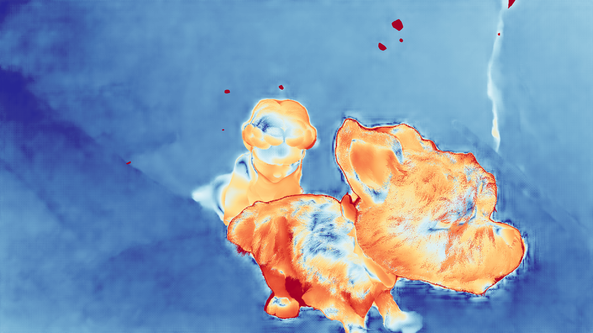 grayscale visualization of optical flow error