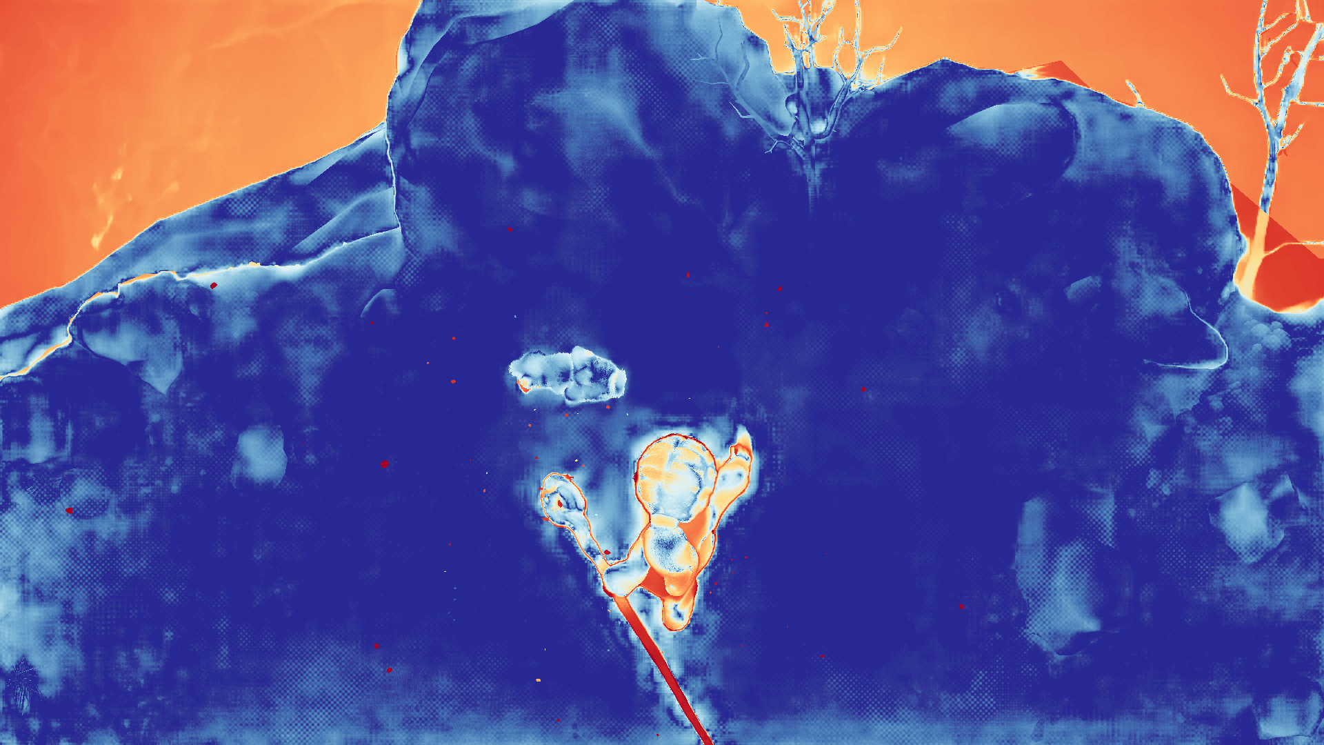 grayscale visualization of optical flow error