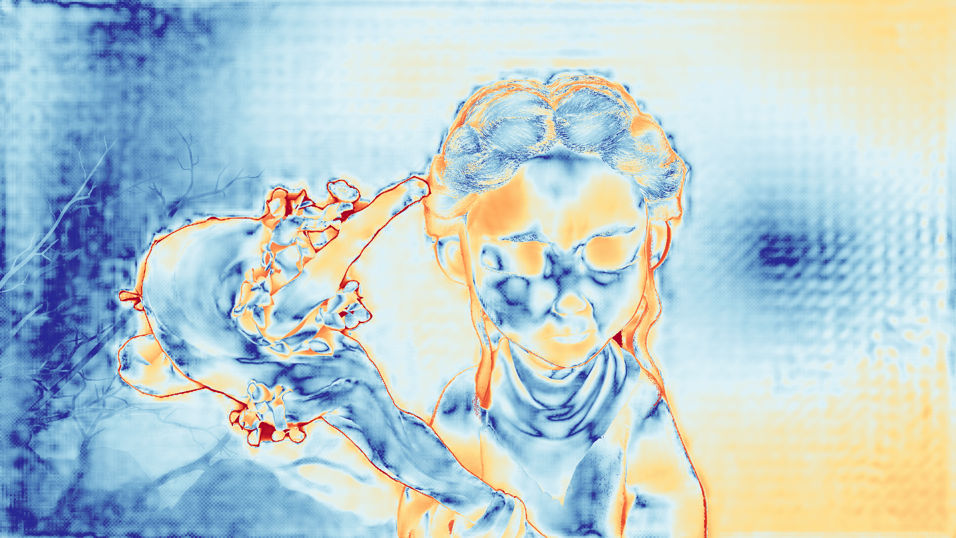 grayscale visualization of optical flow error
