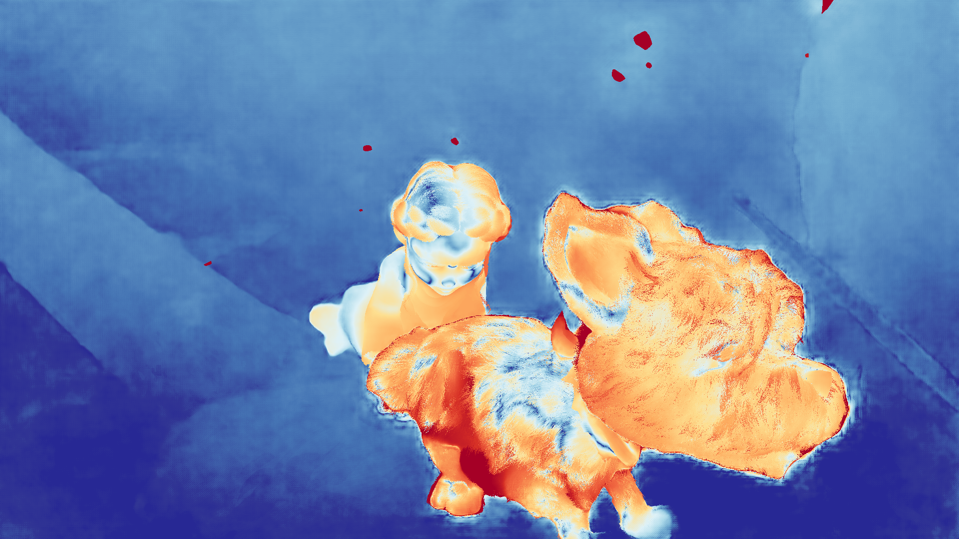 grayscale visualization of optical flow error