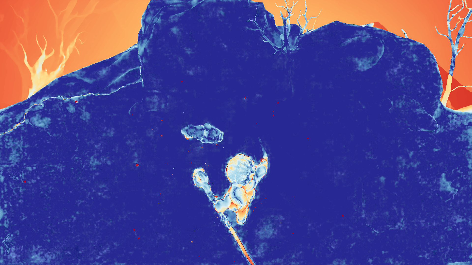 grayscale visualization of optical flow error