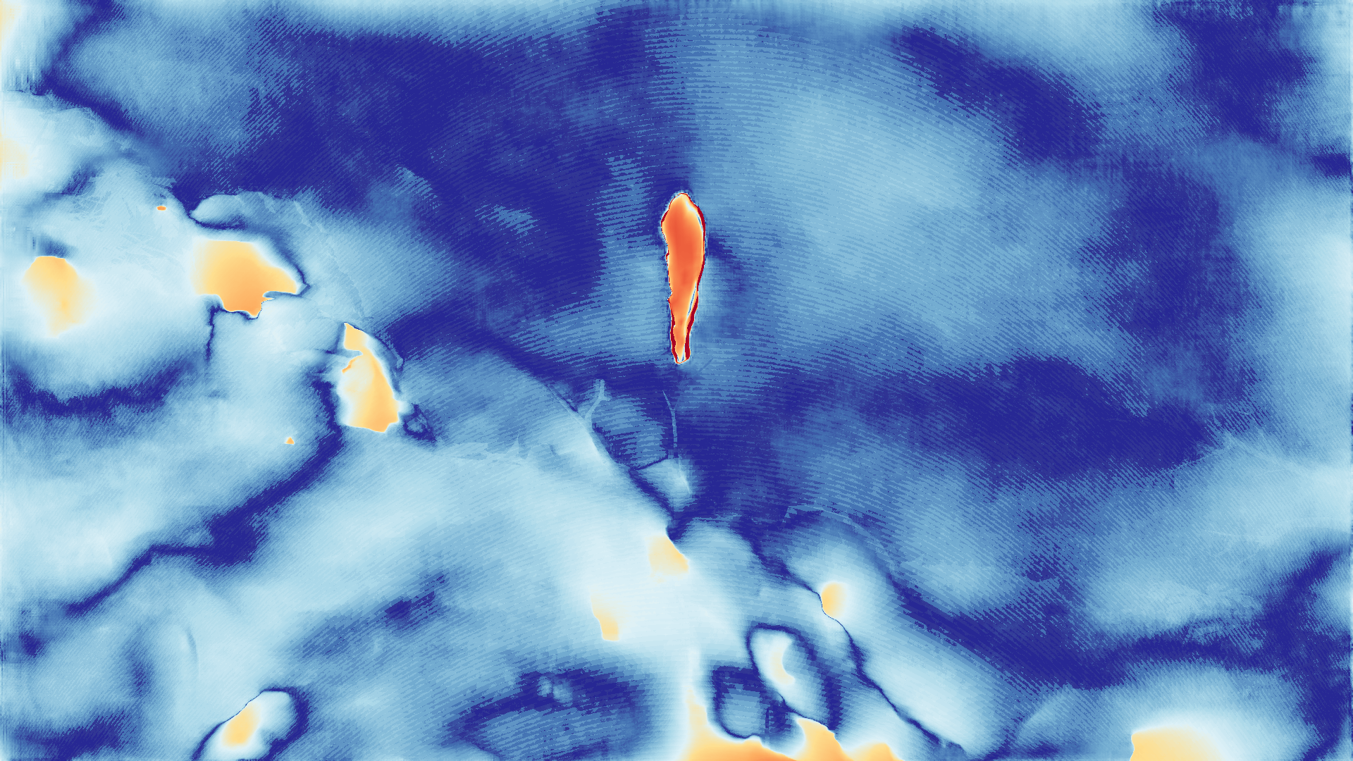 grayscale visualization of optical flow error