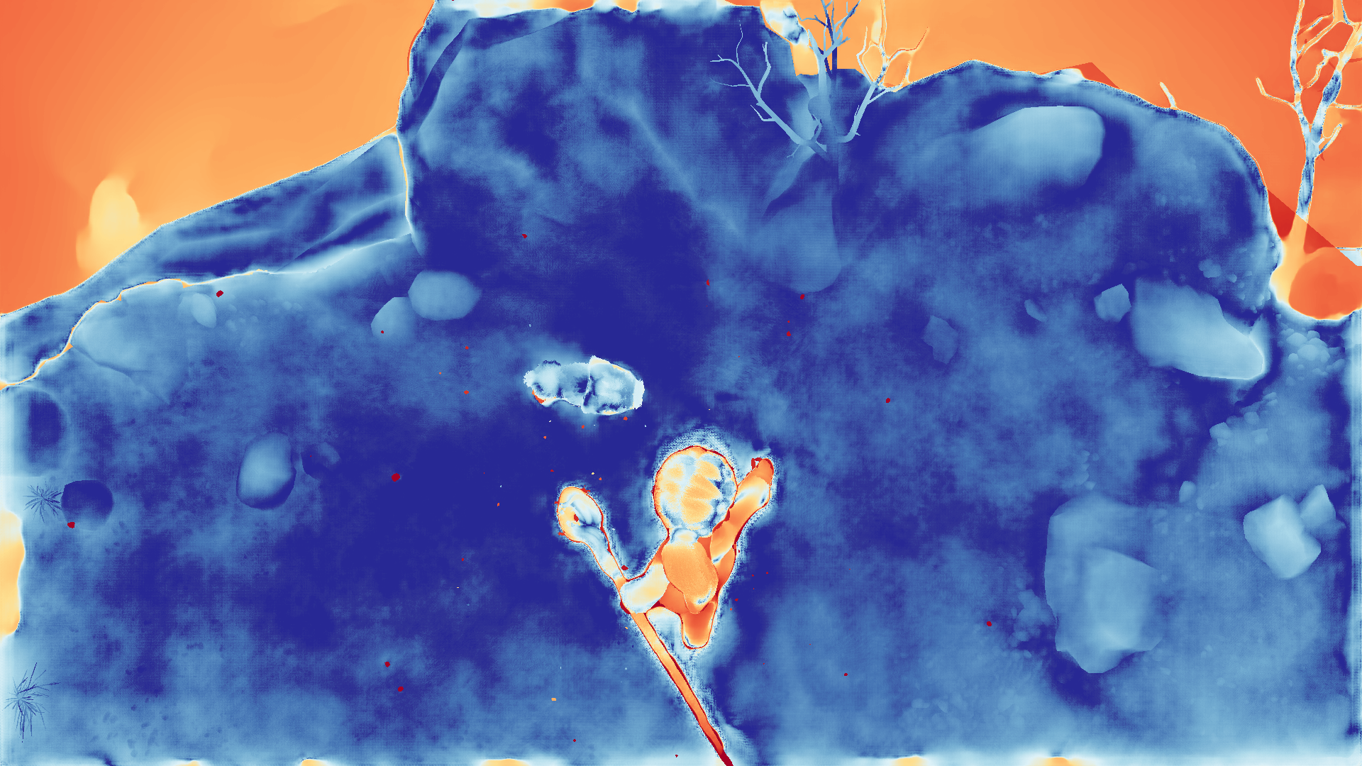 grayscale visualization of optical flow error