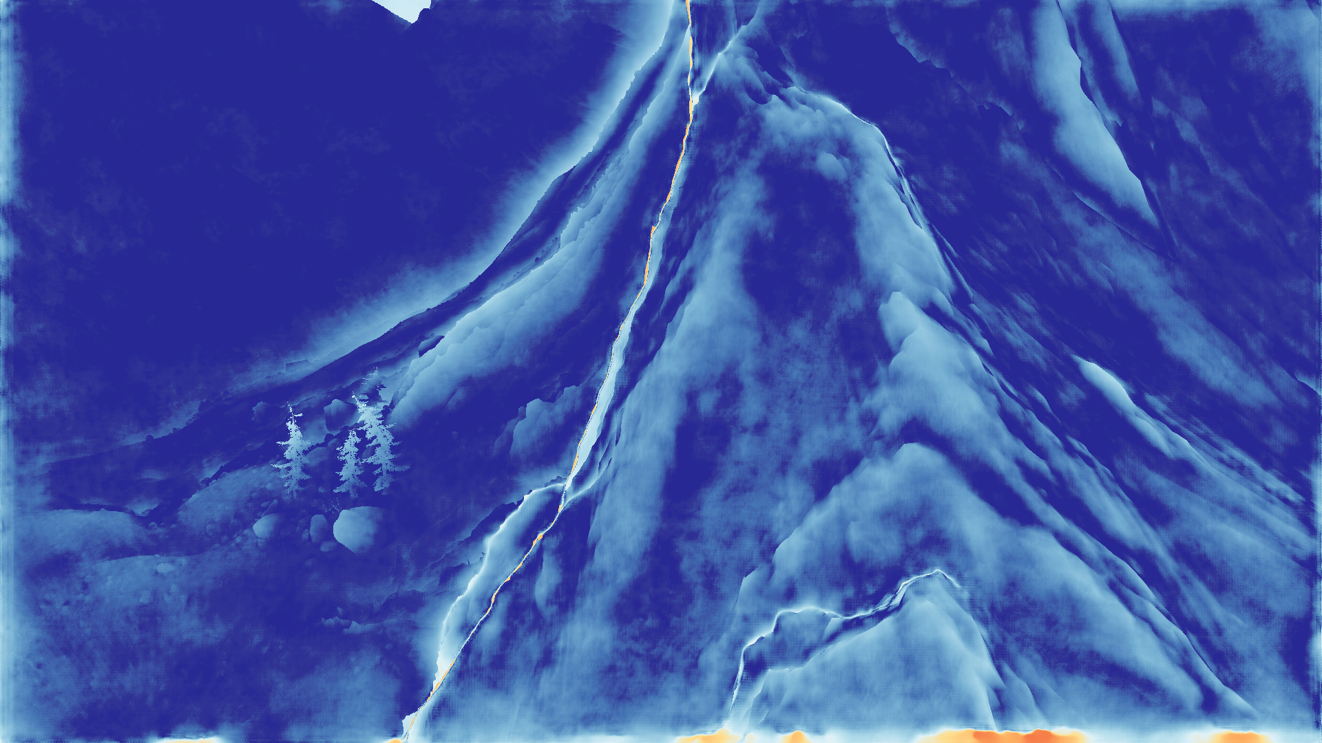 grayscale visualization of optical flow error