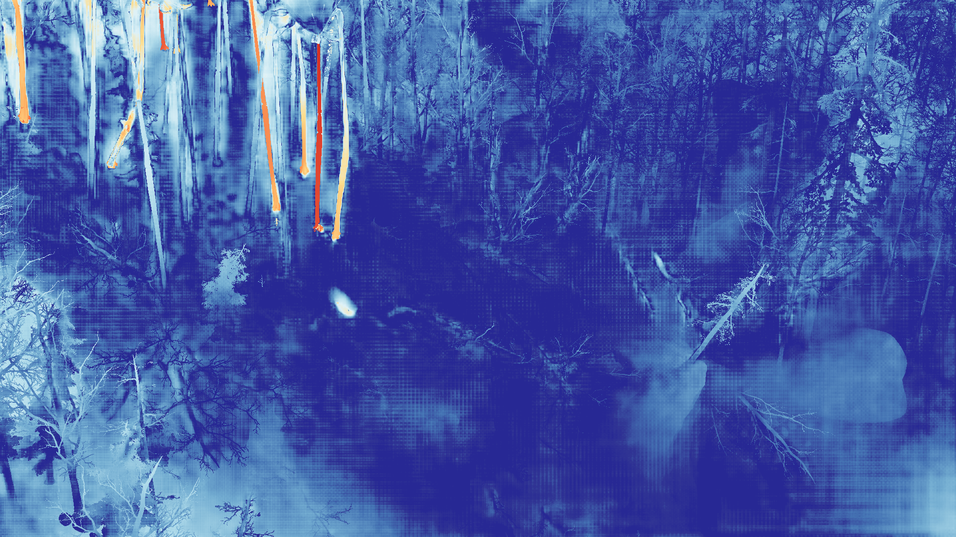 grayscale visualization of optical flow error