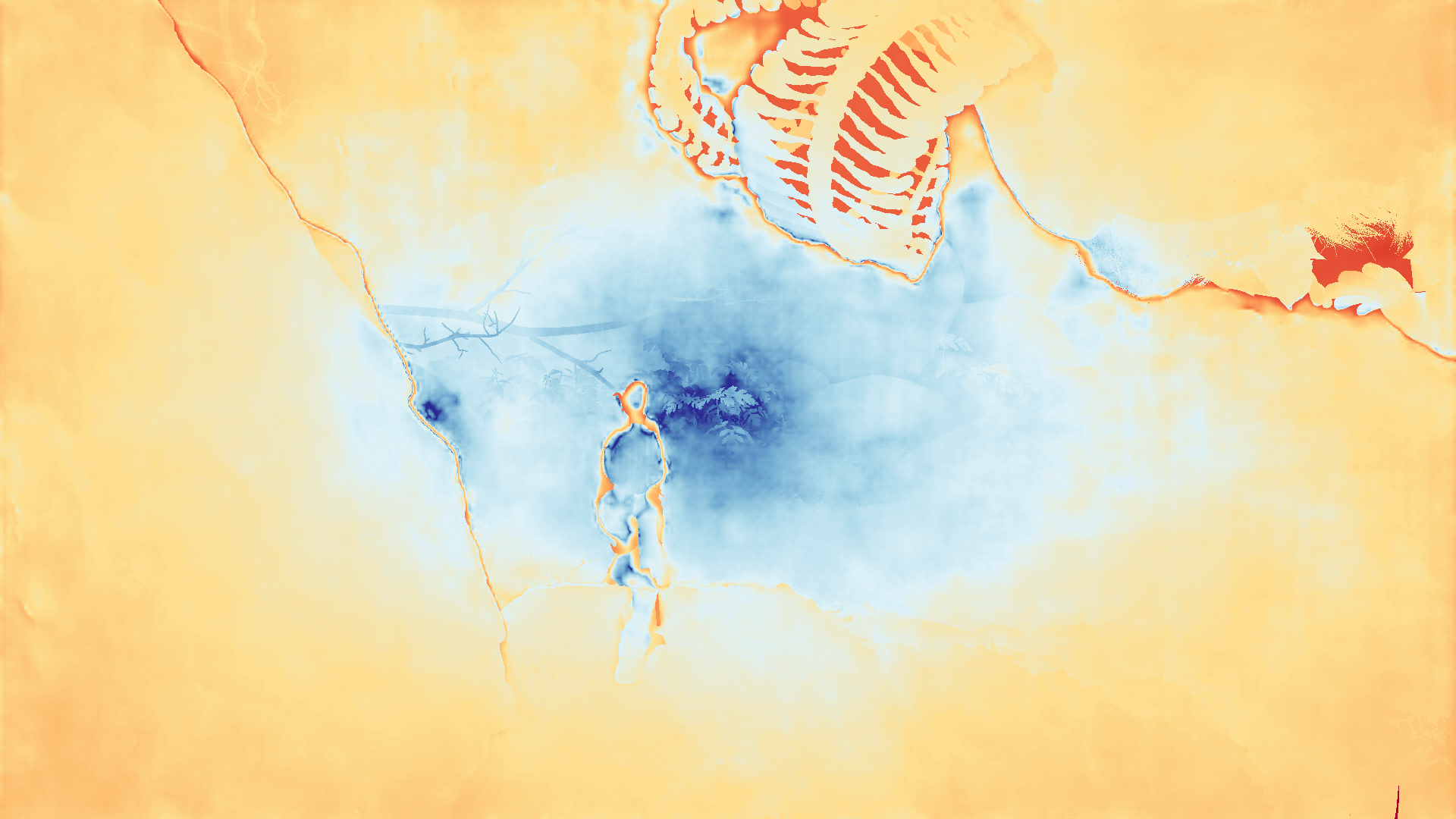 grayscale visualization of optical flow error