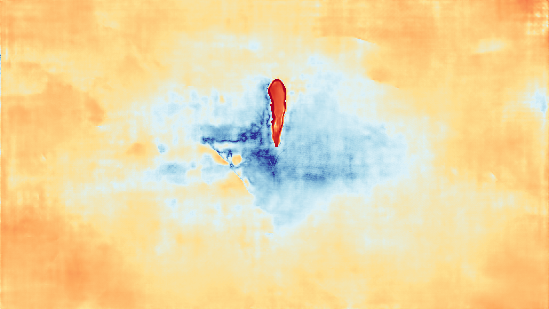 grayscale visualization of optical flow error