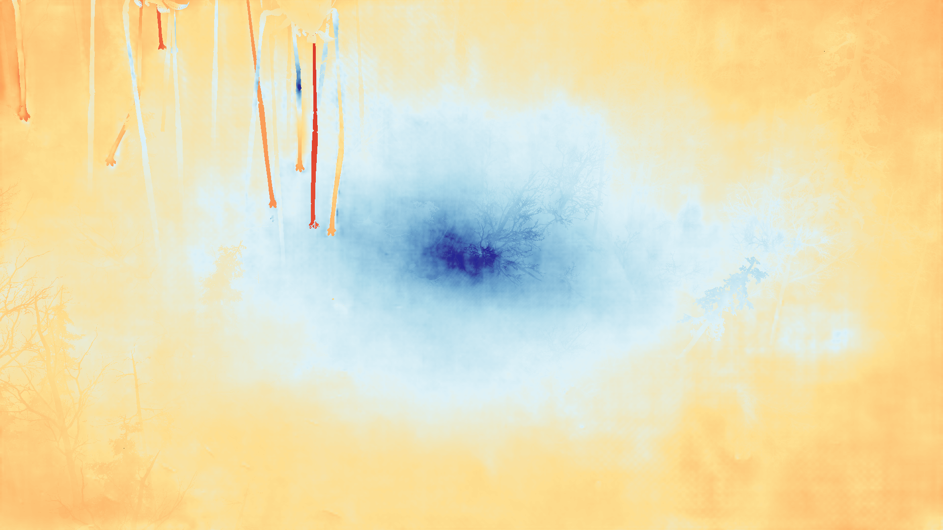 grayscale visualization of optical flow error