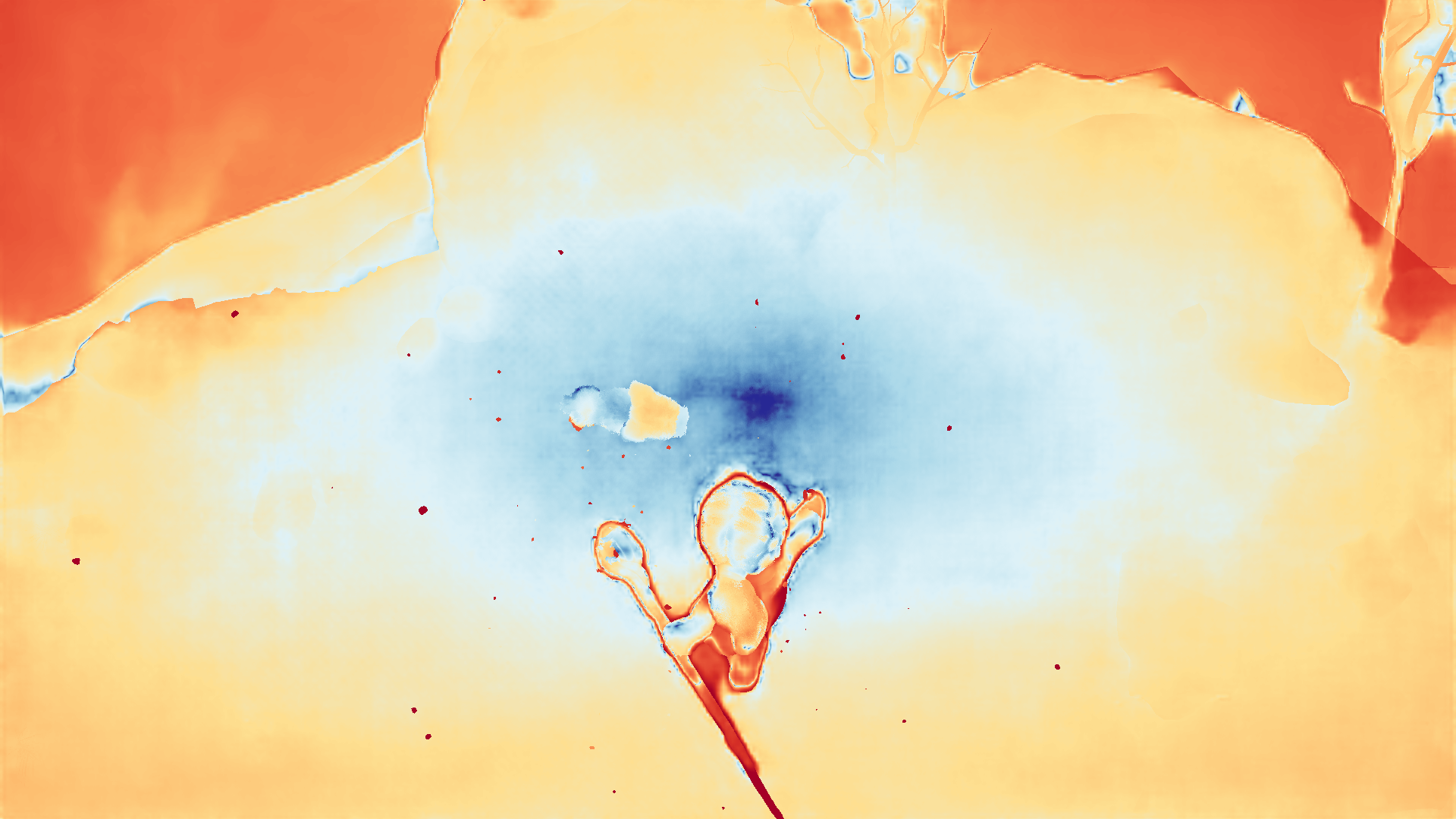 grayscale visualization of optical flow error