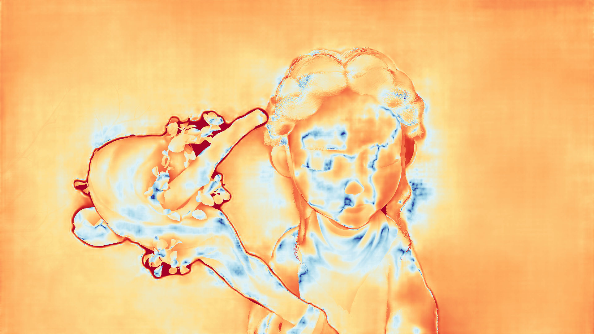 grayscale visualization of optical flow error