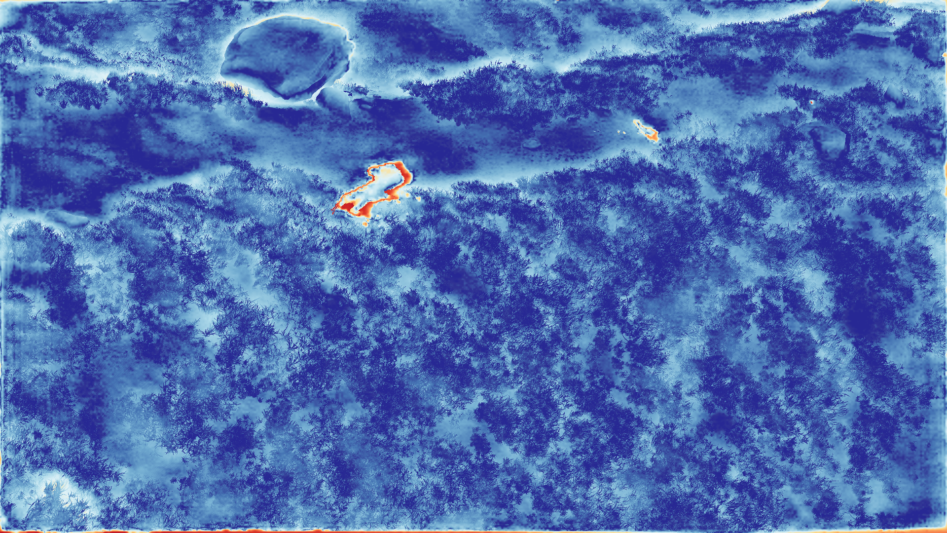 grayscale visualization of optical flow error