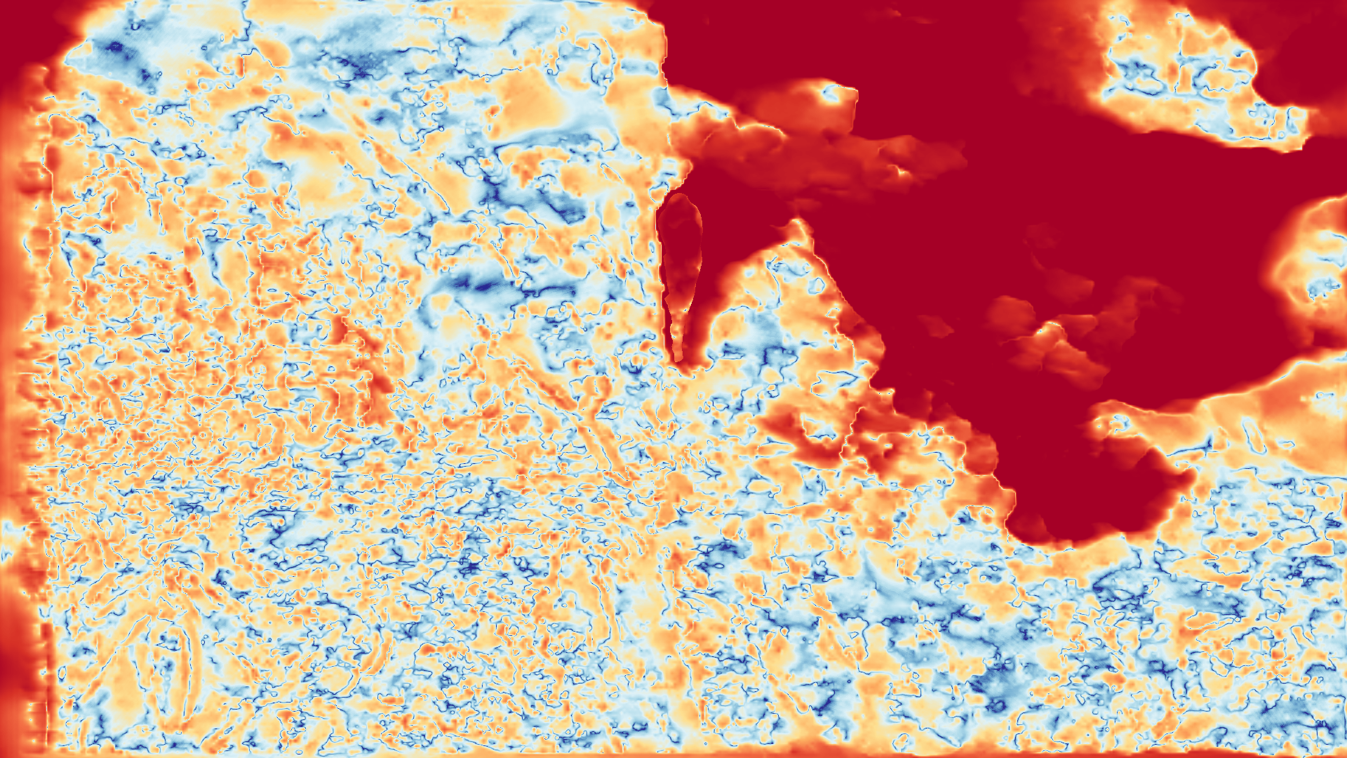 grayscale visualization of optical flow error