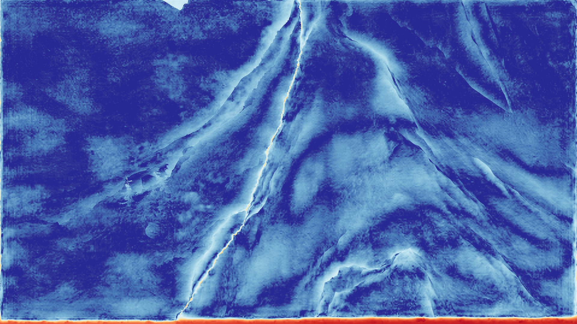 grayscale visualization of optical flow error