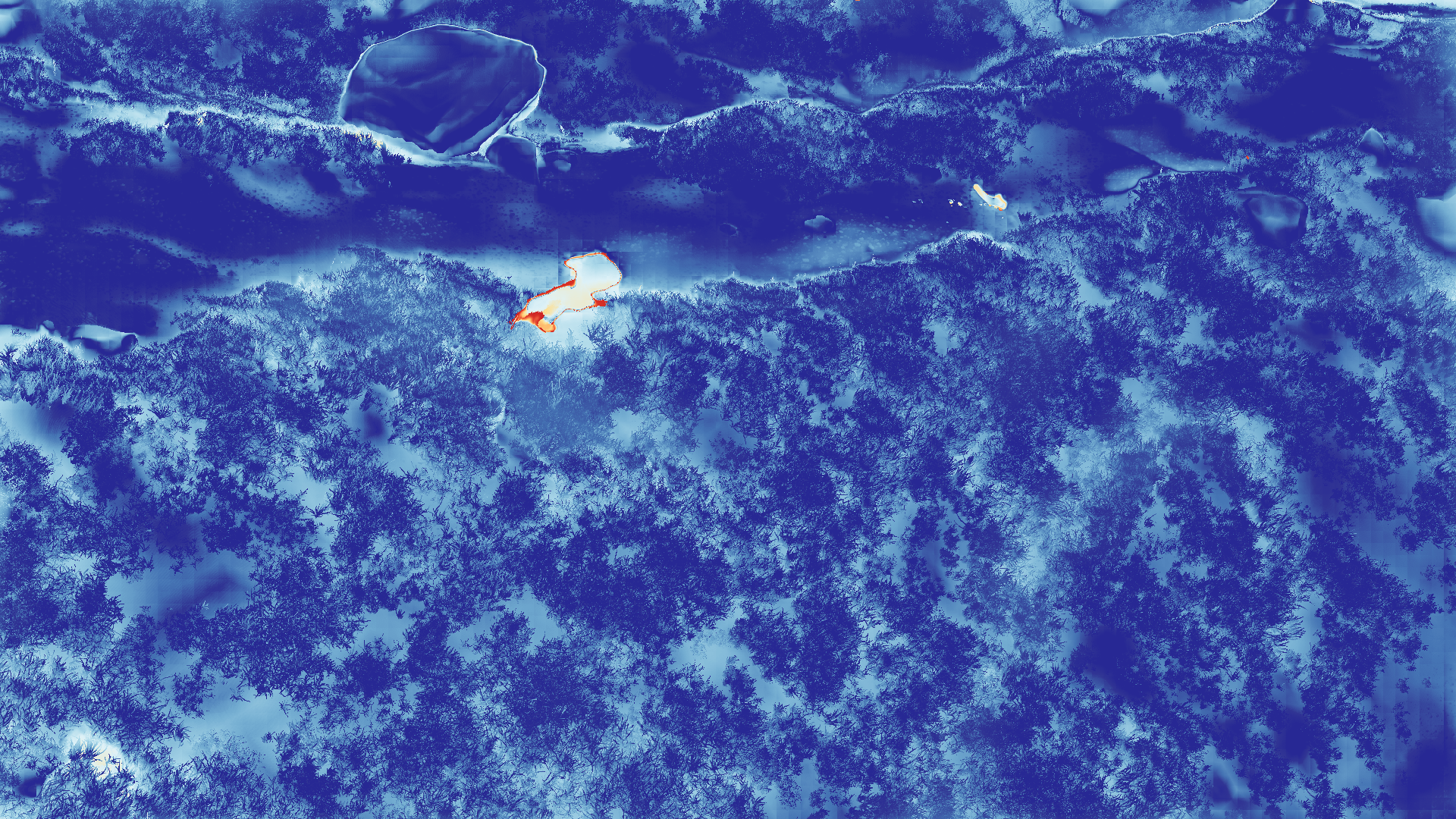 grayscale visualization of optical flow error