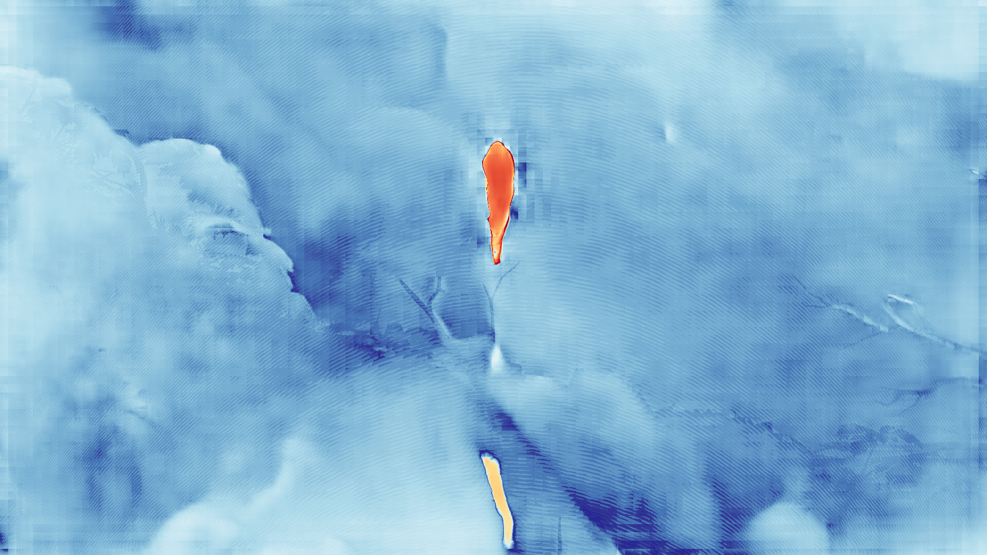 grayscale visualization of optical flow error