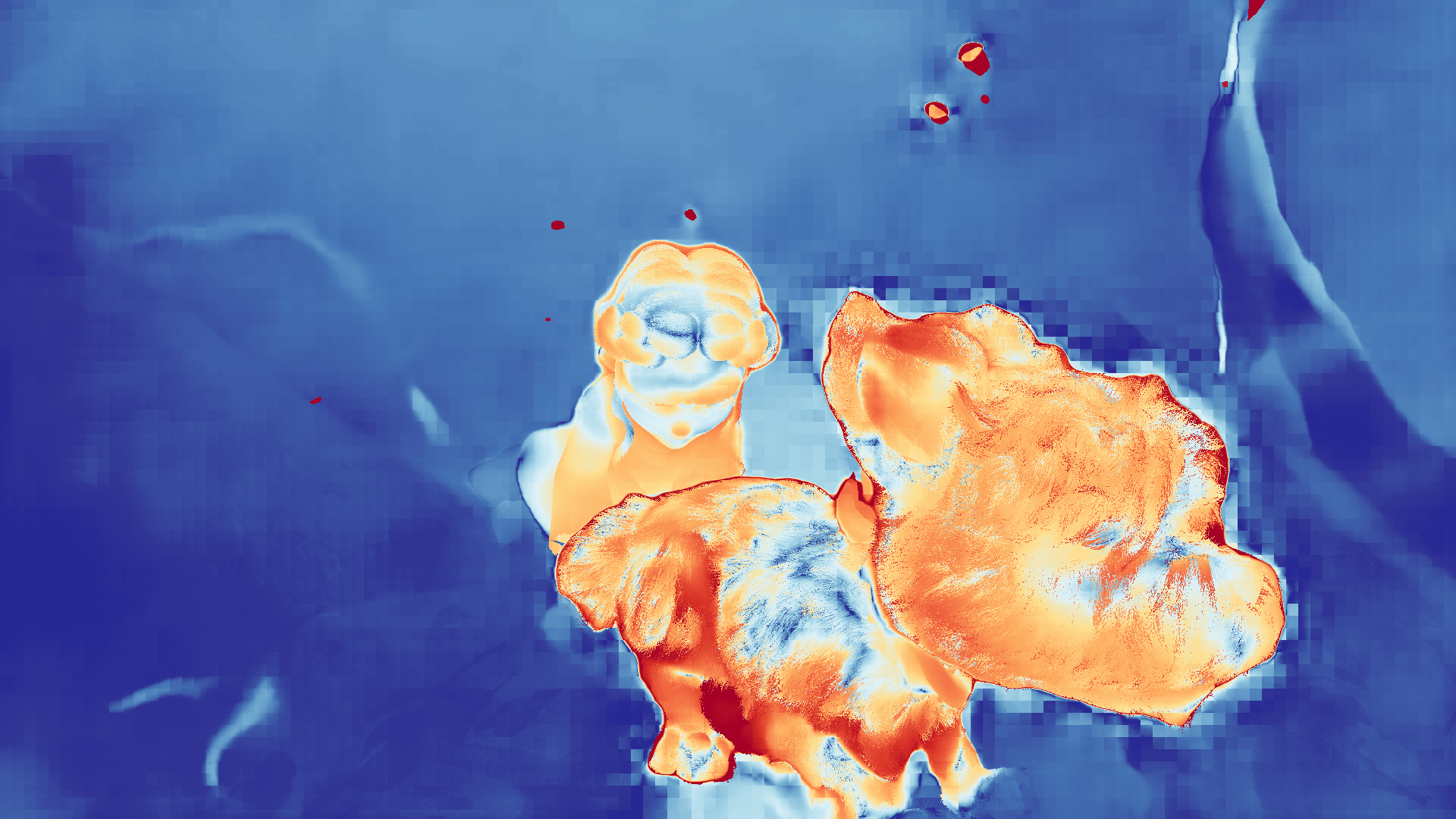 grayscale visualization of optical flow error
