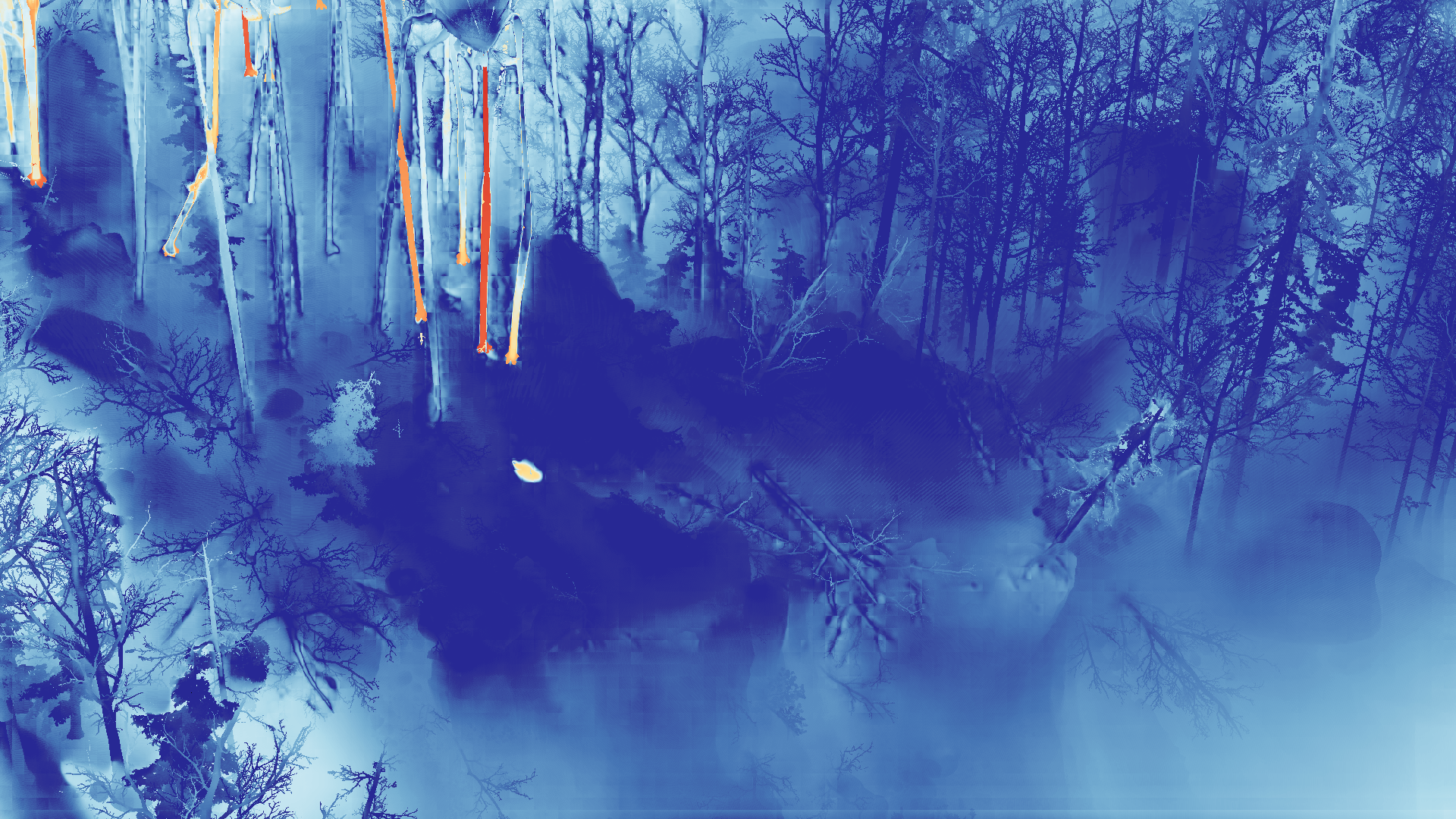 grayscale visualization of optical flow error