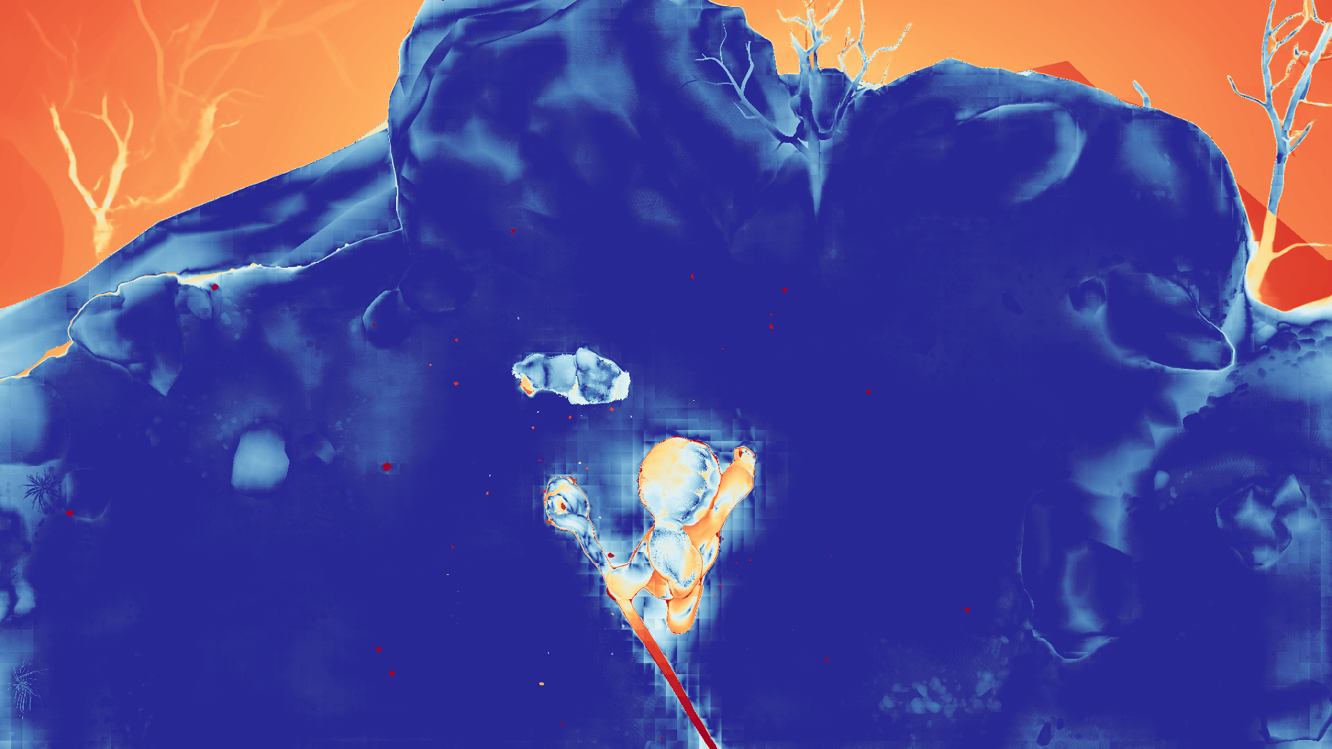 grayscale visualization of optical flow error