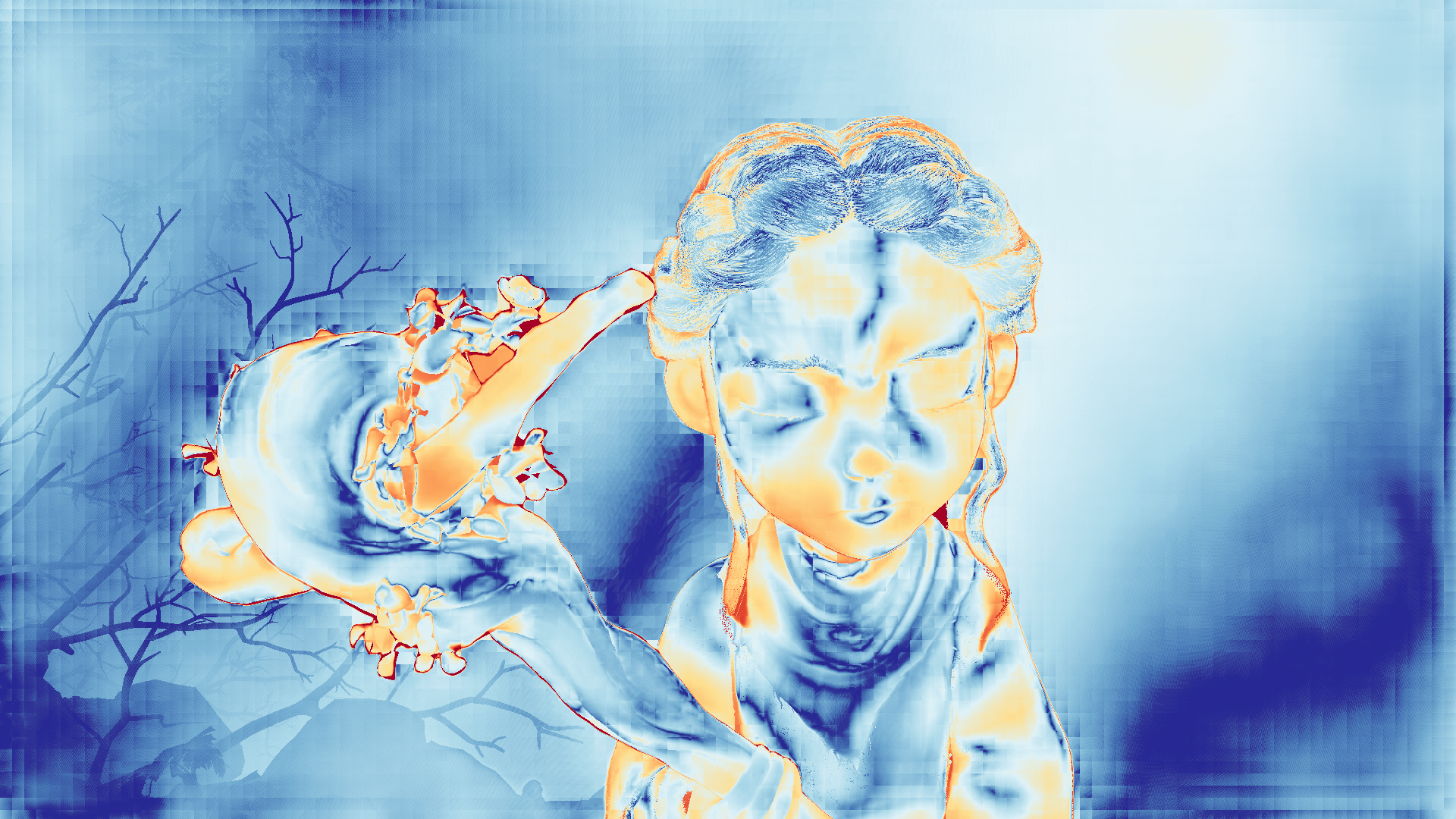 grayscale visualization of optical flow error