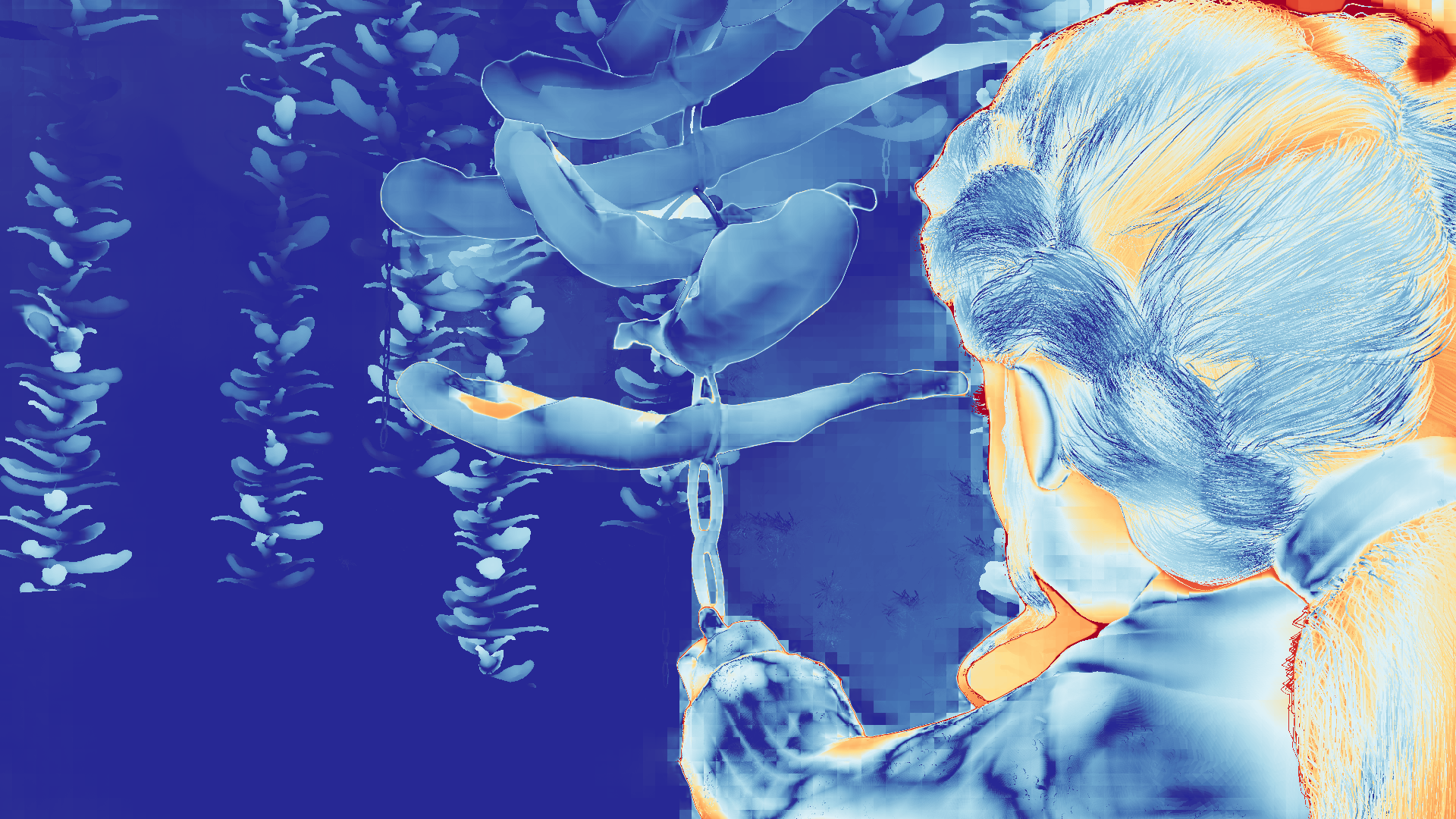 grayscale visualization of optical flow error