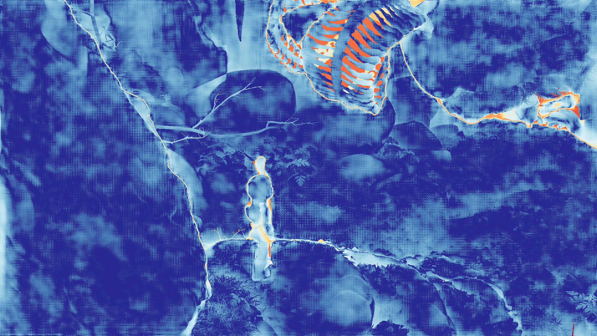 grayscale visualization of optical flow error