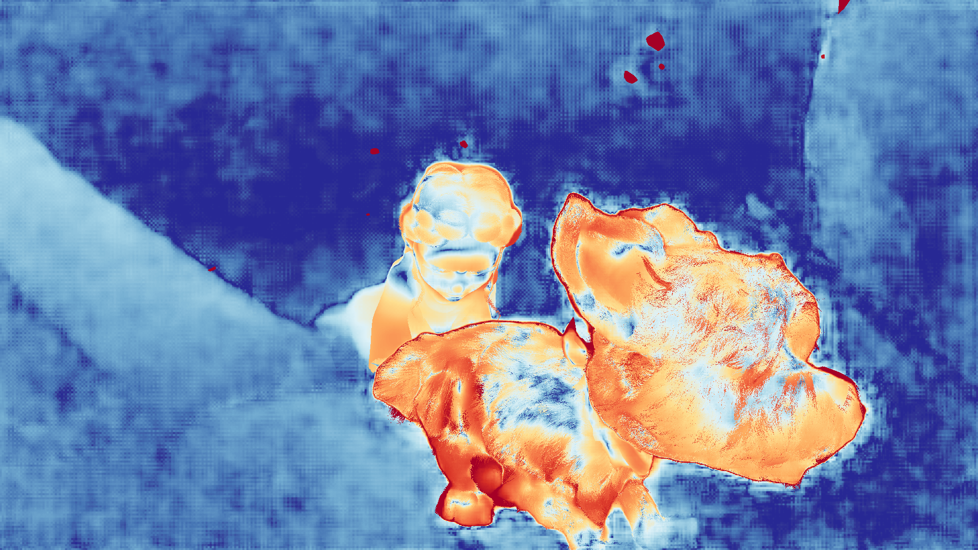 grayscale visualization of optical flow error