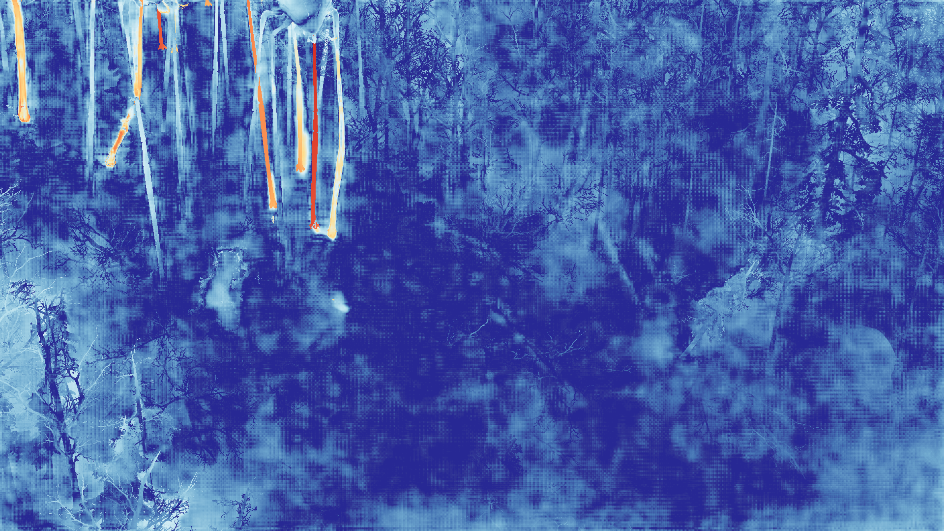 grayscale visualization of optical flow error