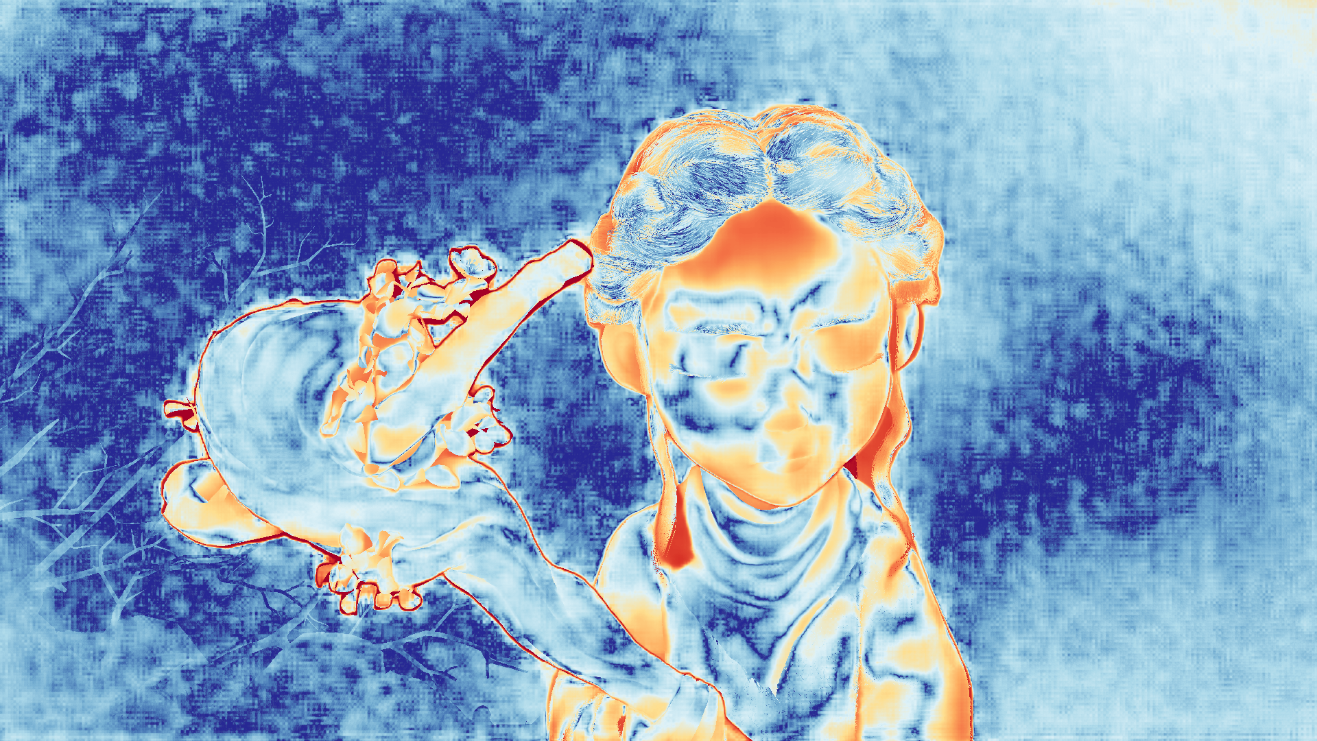 grayscale visualization of optical flow error
