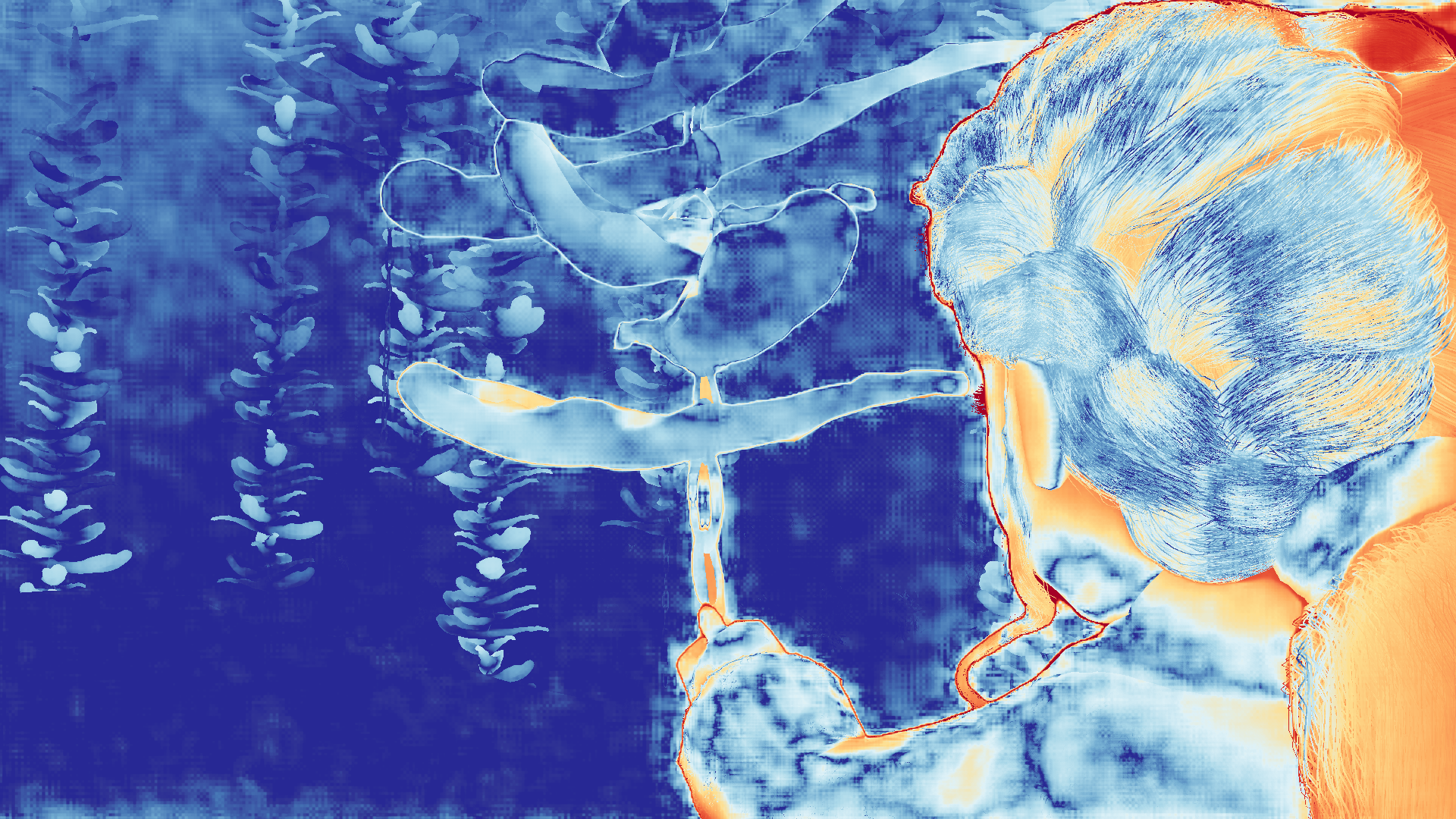 grayscale visualization of optical flow error